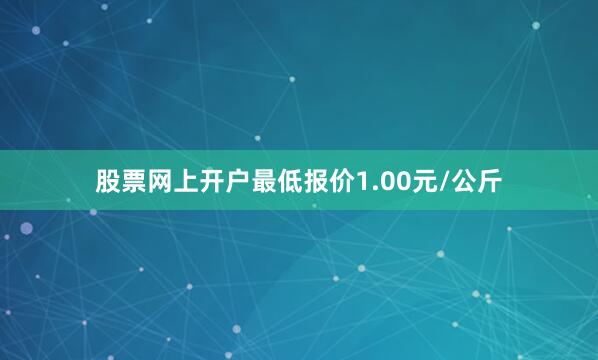 股票网上开户最低报价1.00元/公斤